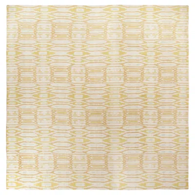 Pre-owned Rug & Kilim 's Modern Kilim Rug In All Over Beige, White Ikats Pattern
