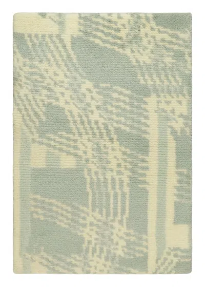 Pre-owned Rug & Kilim 's Modern Rug In Gray & Cream With Abstract Design In White