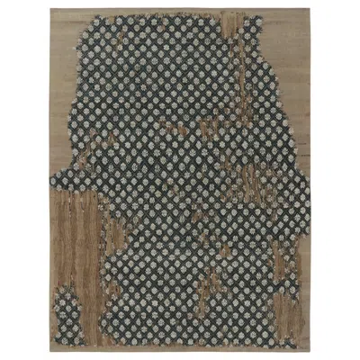 Pre-owned Rug & Kilim 's Modern Rug With Bold, Layered Abstract Floral Design In Deep Blue