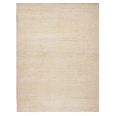Pre-owned Rug & Kilim 's Modern Textural Oversized Rug With Striae Of Beige In Brown