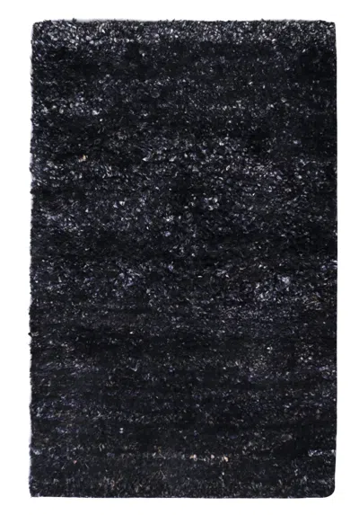 Pre-owned Rug & Kilim 's Modern Textural Rug In Midnight Blue With Tonal Design