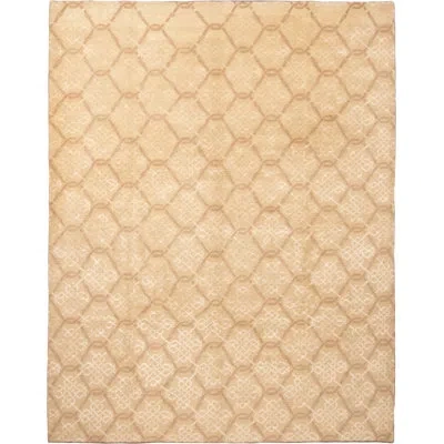 Rug & Kilim Modern Transitional Endless Knot Beige Wool Rug
