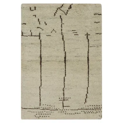 Pre-owned Rug & Kilim 's Moroccan Style Contemporary Rug In Beige & Brown