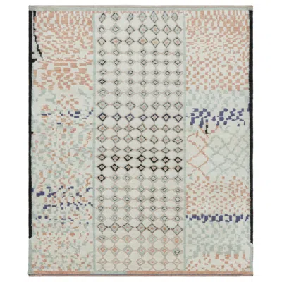 Pre-owned Rug & Kilim 's Moroccan-inspired Rug, White With Playful Primitivist Patterns