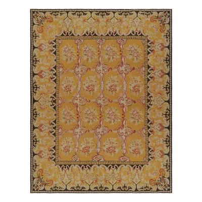 Rug & Kilim One-of-a-kind 11'10”x15'3” 1900s Wool Area Rug In Brown;red;beige;pink;gold;white;cream