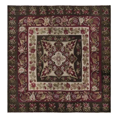 Rug & Kilim One-of-a-kind 17'2x17'6 Before 1900 Area Rug In Brown;red;beige;white;green;cream