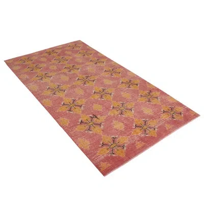 Rug & Kilim One-of-a-kind 4'3" X 7'7" 1950s Area Rug In Pink/orange In Pink,orange