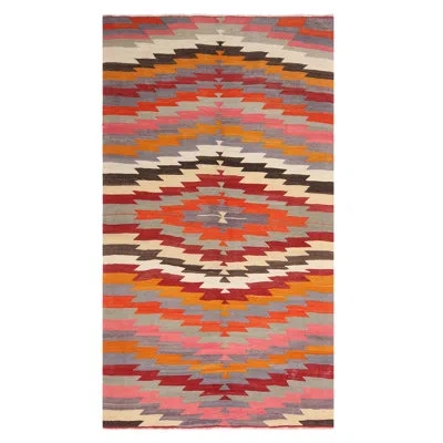 Rug & Kilim One-of-a-kind Hand-knotted 1950s Kilim Blue/red/beige 5'1" X 8'9" Wool Area Rug In Blue;red;beige