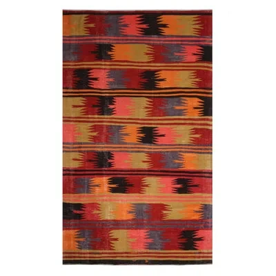 Rug & Kilim One-of-a-kind Hand-knotted 1950s Kilim Blue/red/yellow 6' X 9'7" Wool Area Rug In Blue;red;yellow