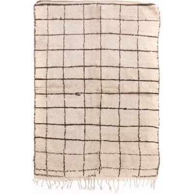 Rug & Kilim One-of-a-kind Hand-knotted 1950s Mid-century Modern Beige 4'1" X 6'2" Wool Area Rug