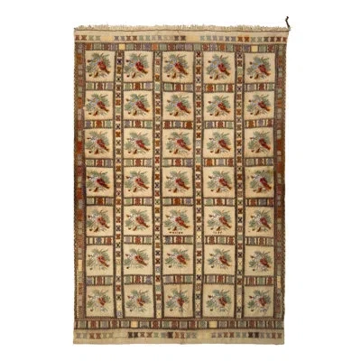 Rug & Kilim One-of-a-kind Hand-knotted 1950s Mid-century Modern Beige 5'4" X 8' Wool Area Rug