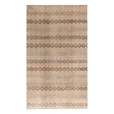 Rug & Kilim One-of-a-kind Hand-knotted 1950s Mid-century Modern Red/beige 5'2" X 8'9" Wool Area Rug In Red;beige