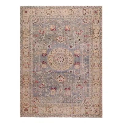 Rug & Kilim One-of-a-kind Hand-knotted 1960s Mid-century Modern Beige 8'8" X 11'4" Wool Area Rug