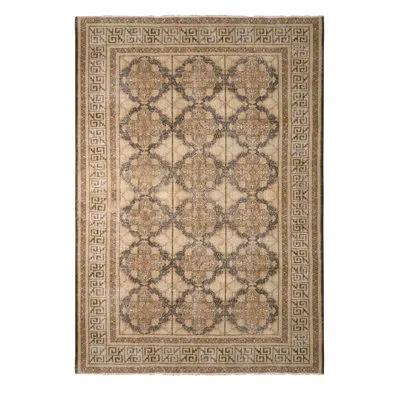 Rug & Kilim One-of-a-kind Hand-knotted 1960s Mid-century Modern Beige/brown 6'11" X 9'6" Wool Area Rug In Brown;beige