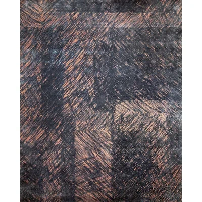 Rug & Kilim One-of-a-kind Hand-knotted 2010s Modern Blue 8'1" X 9'11" Wool Area Rug
