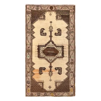 Rug & Kilim One-of-a-kind Hand-knotted 3'4" X 6' Wool Area Rug In Beige/brown In Beige,brown