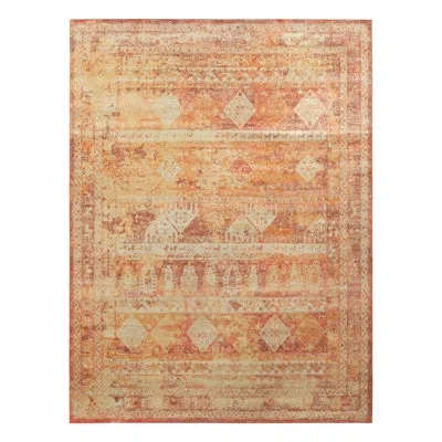 Rug & Kilim One-of-a-kind  Hand-knotted 9'2”x12'1” Wool Area Rug In Orange In Red,orange