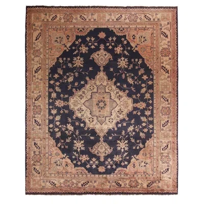 Rug & Kilim One-of-a-kind Hand-knotted Before 1900 Oushak Beige/blue 8'4" X 10'3" Wool Area Rug In Blue;beige
