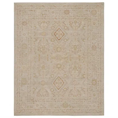 Pre-owned Rug & Kilim 's Oushak Style Rug In Beige-brown With Floral Patterns