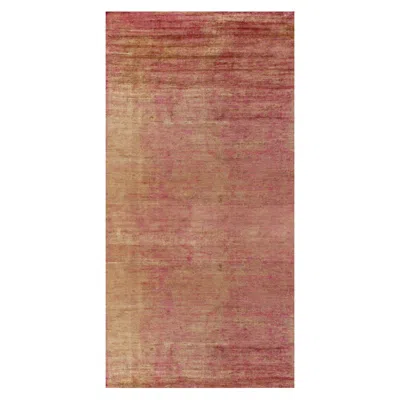 Pre-owned Rug & Kilim 's Oversized Contemporary Rug In Red And Gold Striations