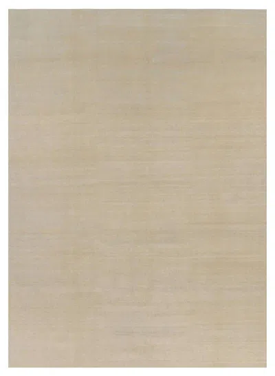 Pre-owned Rug & Kilim 's Oversized Contemporary Textural Solid Rug In Beige Tones In Brown
