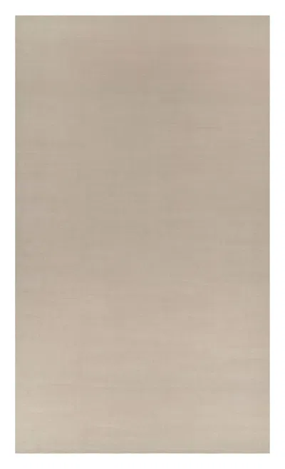 Pre-owned Rug & Kilim 's Oversized Contemporary Textural Solid Rug In Cream And White Tones