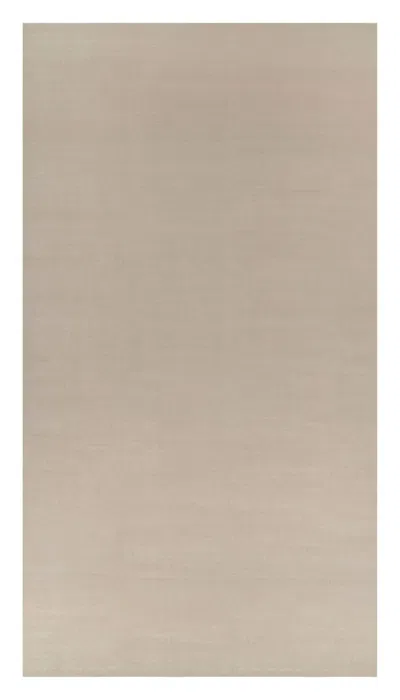 Pre-owned Rug & Kilim 's Oversized Contemporary Textural Solid Rug In Cream And White Tones