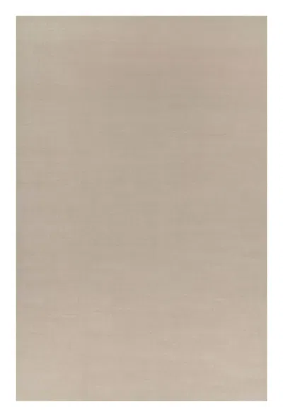 Pre-owned Rug & Kilim 's Oversized Contemporary Textural Solid Rug In Cream And White Tones