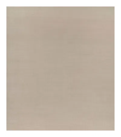 Pre-owned Rug & Kilim 's Oversized Contemporary Textural Solid Rug In Cream And White Tones