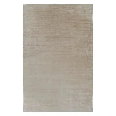 Rug & Kilim 's Oversized Modern Textural Rug In Beige-brown Stripes And Striae In Beige,brown,cream,white