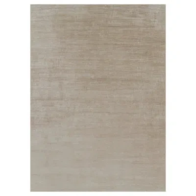 Rug & Kilim 's Oversized Modern Textural Rug In Beige-brown Stripes And Striae In Brown;beige;white;cream