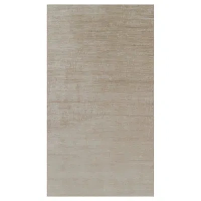 Rug & Kilim 's Oversized Modern Textural Rug In Beige-brown Stripes And Striae In Brown;beige;white;cream