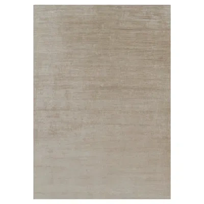 Rug & Kilim 's Oversized Modern Textural Rug In Beige-brown Stripes And Striae In Brown;beige;white;cream