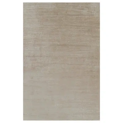 Rug & Kilim 's Oversized Modern Textural Rug In Beige-brown Stripes And Striae In Brown;beige;white;cream