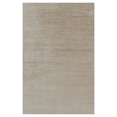 Rug & Kilim 's Oversized Modern Textural Rug In Beige-brown Stripes And Striae In Brown;beige;white;cream