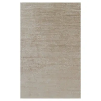 Rug & Kilim 's Oversized Modern Textural Rug In Beige-brown Stripes And Striae In Brown;beige;white;cream