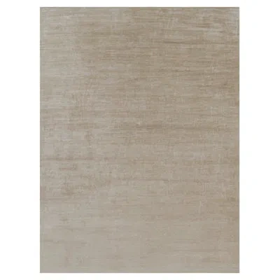 Rug & Kilim 's Oversized Modern Textural Rug In Beige-brown Stripes And Striae In Brown;beige;white;cream