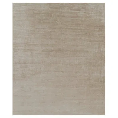 Rug & Kilim 's Oversized Modern Textural Rug In Beige-brown Stripes And Striae In Brown;beige;white;cream