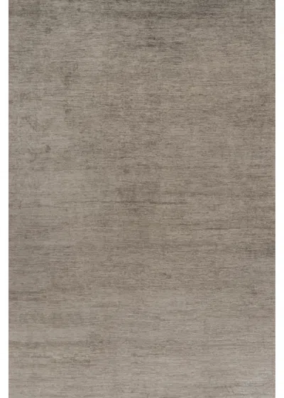 Pre-owned Rug & Kilim 's Oversized Modern Textural Rug In Brown, Gray And Beige Striae