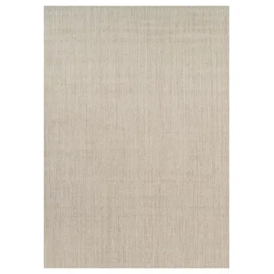 Pre-owned Rug & Kilim 's Oversized Modern Textural Solid Rug In Beige Tones And Striae In Brown