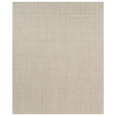 Pre-owned Rug & Kilim 's Oversized Modern Textural Solid Rug In Beige Tones And Striae In Brown