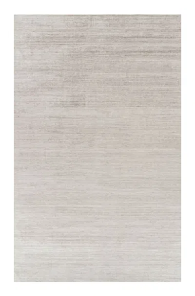Pre-owned Rug & Kilim 's Oversized Textural Rug In Solid Taupe And White Tones And Striae