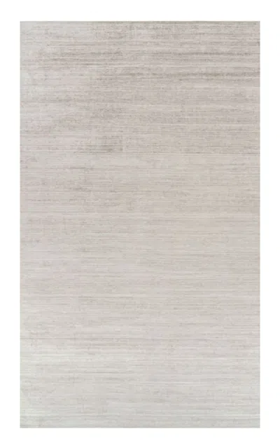 Pre-owned Rug & Kilim 's Oversized Textural Rug In Solid Taupe And White Tones And Striae