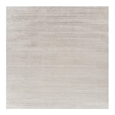 Pre-owned Rug & Kilim 's Oversized Textural Rug In Solid Taupe And White Tones And Striae