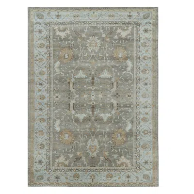Pre-owned Rug & Kilim 's Persian Style Rug In Gray And Blue With Floral Patterns