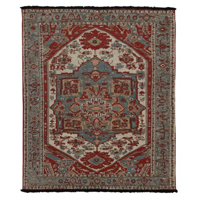 Pre-owned Rug & Kilim 's Persian Style Rug In Red, Blue & White Patterns