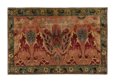 Pre-owned Rug & Kilim 's Persian Style Rug With Polychromatic Intricate Floral Patterns In Brown