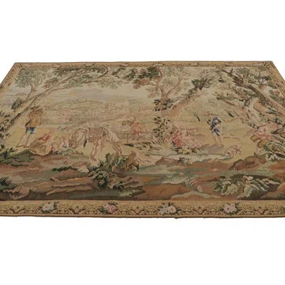 Rug & Kilim Rectangle 5'10?x8'10? Wool Area Rug In Brown;beige;pink;green