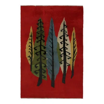 Rug & Kilim Rectangle 5'4?x8'2? Wool Area Rug In Blue;brown;red;beige;green