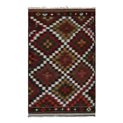 Rug & Kilim Rectangle 5?7?x8?10? Wool Area Rug In Blue;brown;red;beige;silver;gray
